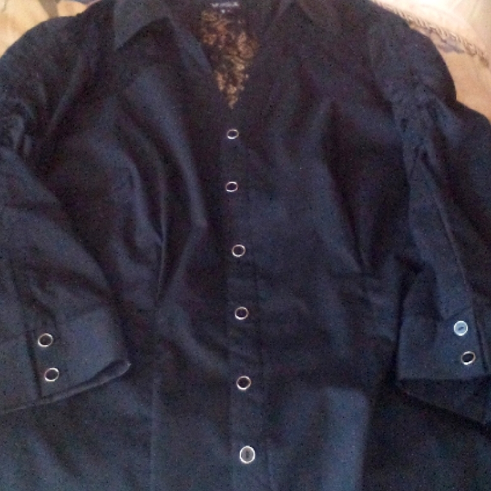 Black ruched top size 2x (new)